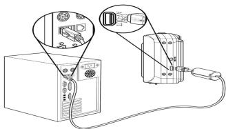 GENIUS P850 - Branchement de l'appareil à l'ordinateur via le cable USB - 1