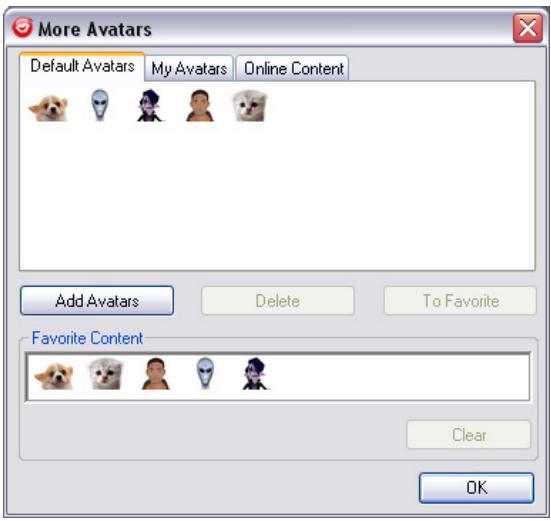 GENIUS EMESSENGER 310 - Selectionner un Avatar - 2