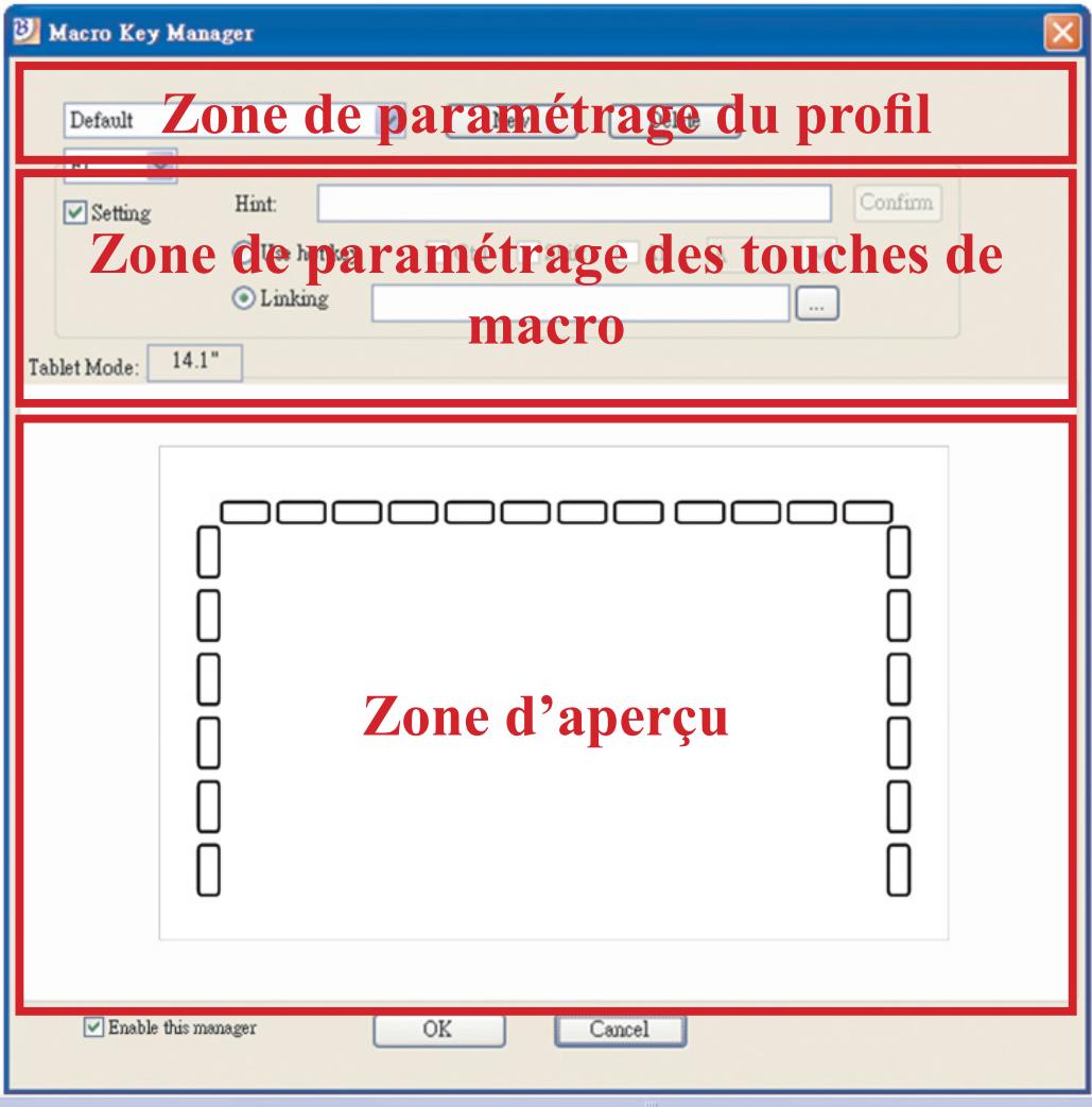 GENIUS G-PEN F350 - Panneau de configuration du gestionnaire des touches de macro - 1