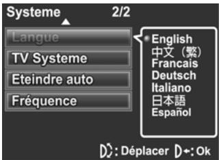 GENIUS G-SHOT DV505 - Réglage de la langue - 2
