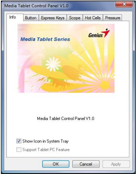 GENIUS MOUSEPEN M508 - Configuration du tableau à crayon - 1