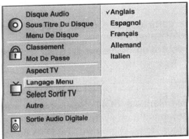 AIWA XD-DV370 - Appuyez sur / pour sélectionner la langue de votre choix, puis appuyez sur ENTER. - 1