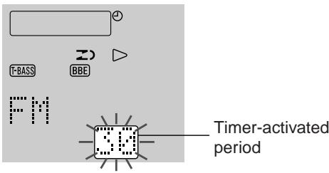 AIWA XR-MS3 - Within 4 seconds, set the duration for the timer-activated period. - 1