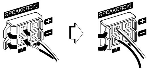 AIWA XR-MS3 - Connect the speaker cords to the main unit. - 1