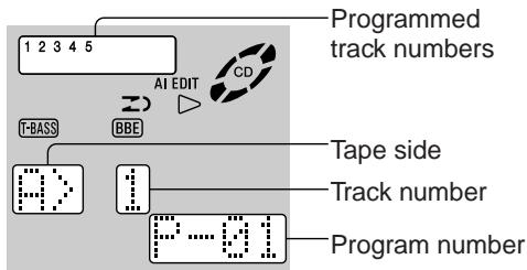 AIWA XR-MS3 - To check the order of the programmed track numbers - 1