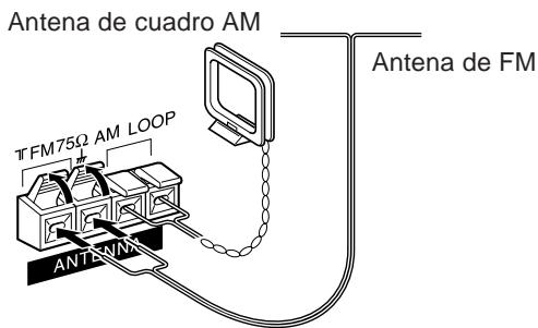 AIWA XR-MS3 - Conecte las antennas que se suministran. - 1