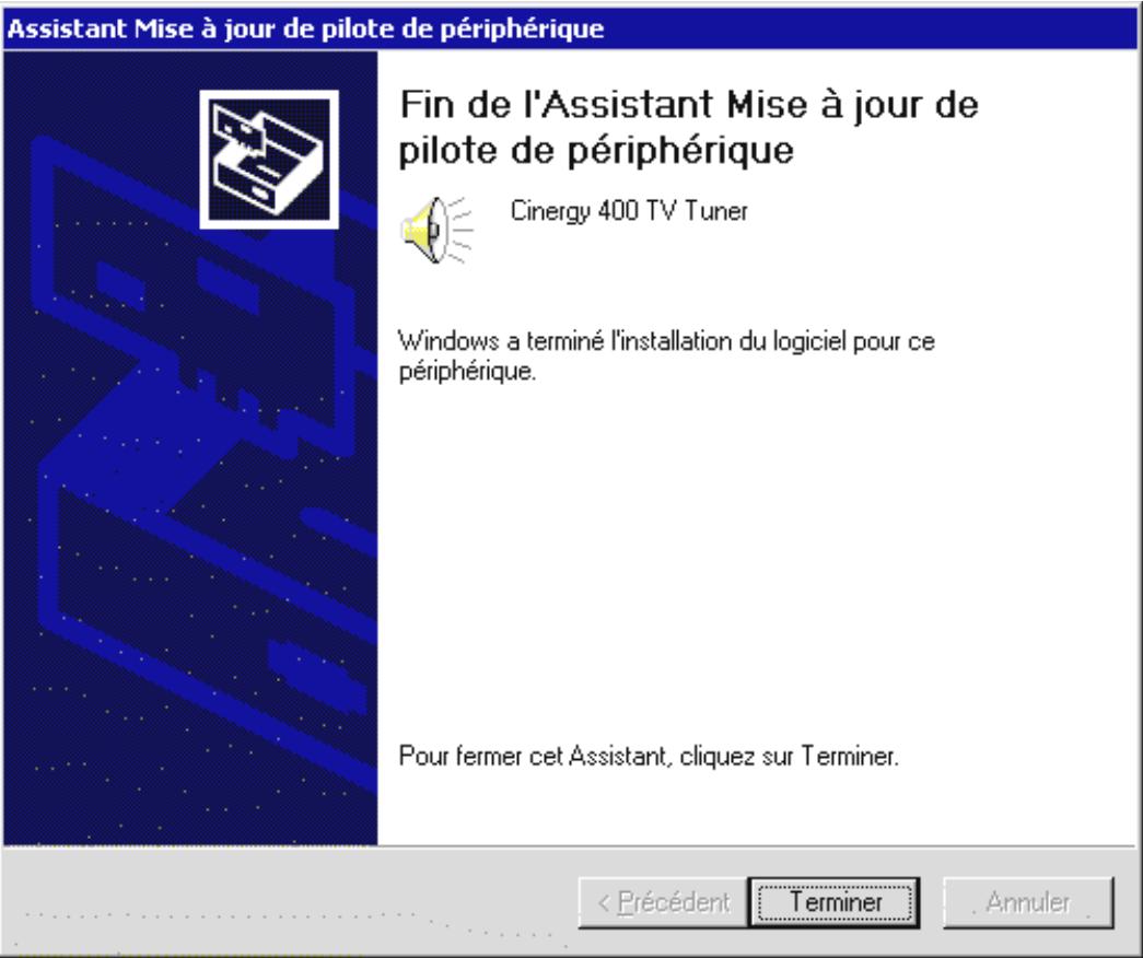 TERRATEC 400TVMOBILE MKII MANUAL HARDWARE - Installation des pilotes sous windows 2000 - 6