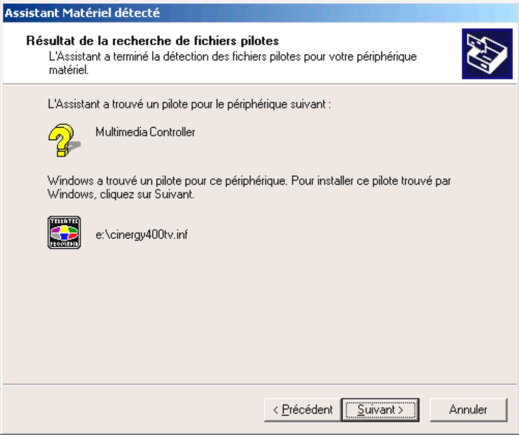 TERRATEC 400TVMOBILE MKII MANUAL HARDWARE - Installation des pilotes sous windows 2000 - 4