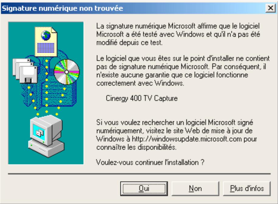 TERRATEC 400TVMOBILE MKII MANUAL HARDWARE - Installation des pilotes sous windows 2000 - 5