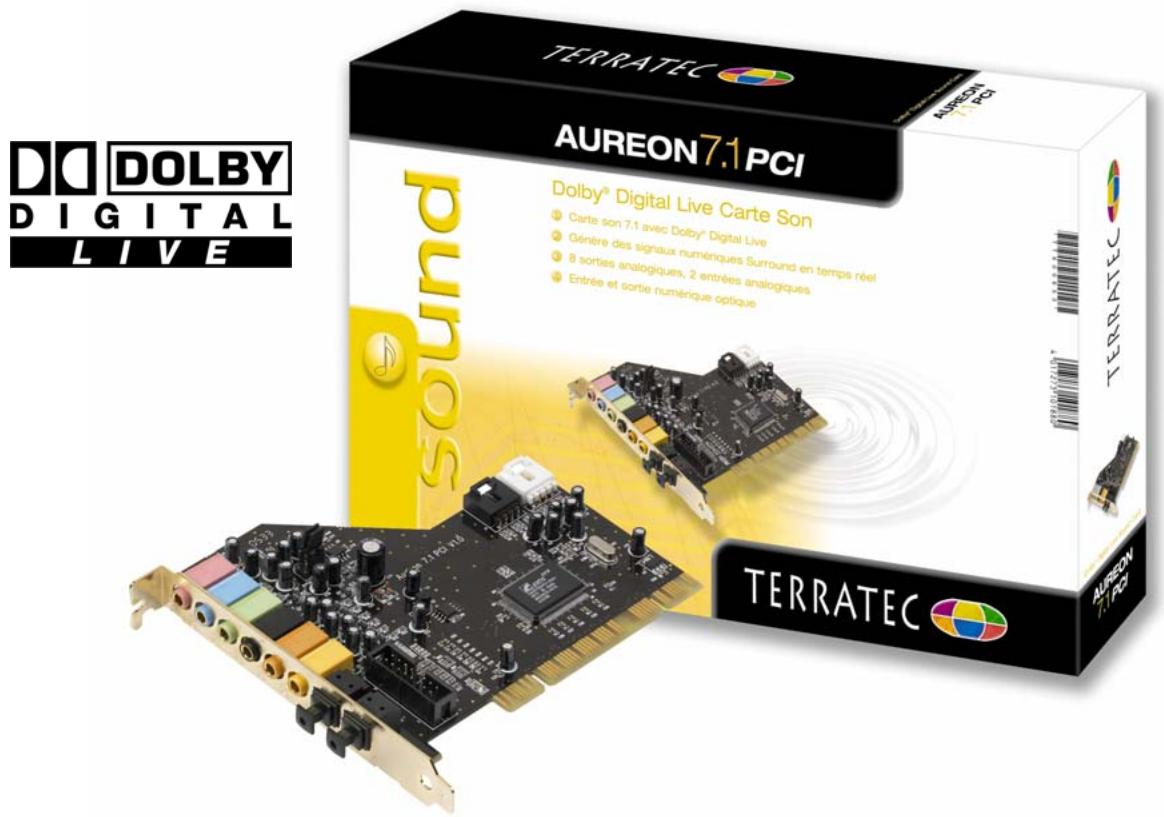 TERRATEC AUREON7.1PCI TECHNICAL DATA - Son surround parfait avec dolby® digital live - 1