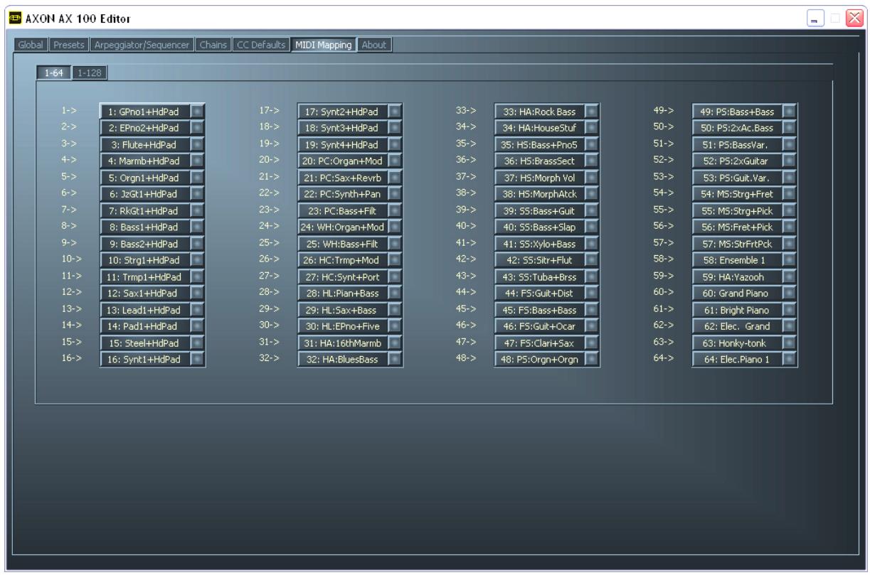 TERRATEC AXON AX 100 MKII MANUAL 1.0 - MIDI Mapping - 1