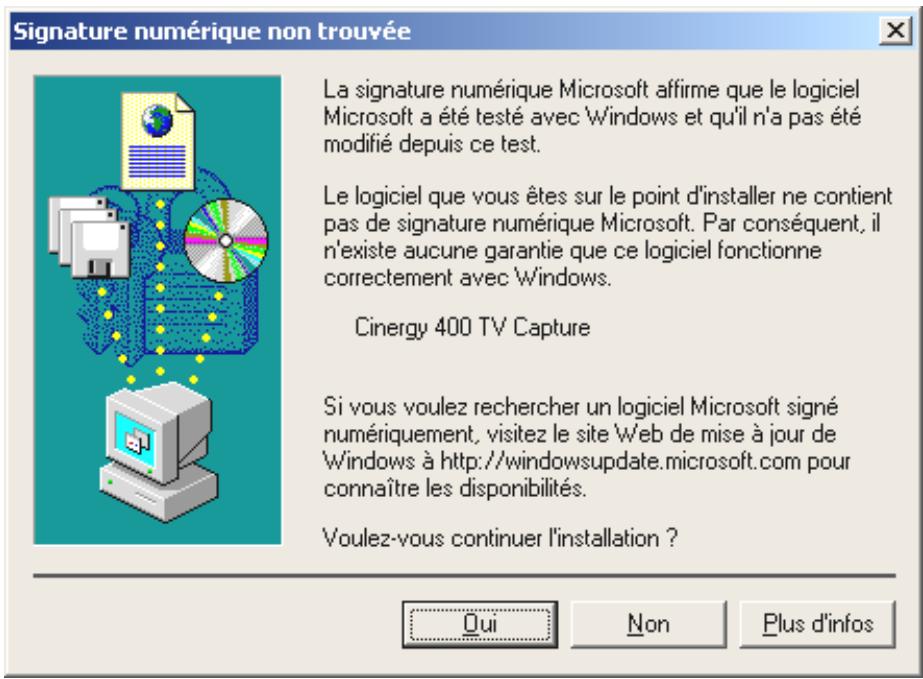 TERRATEC CINERGY400TV MANUAL HARDWARE - Recherche de fichiers de pilote - 4