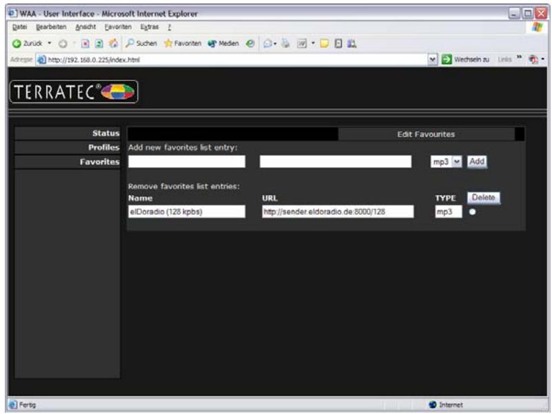 TERRATEC NOXON IRADIO - L'interface Web - 1