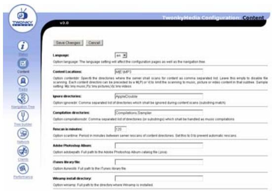 TERRATEC NOXON IRADIO - Interface web – contenu - 1