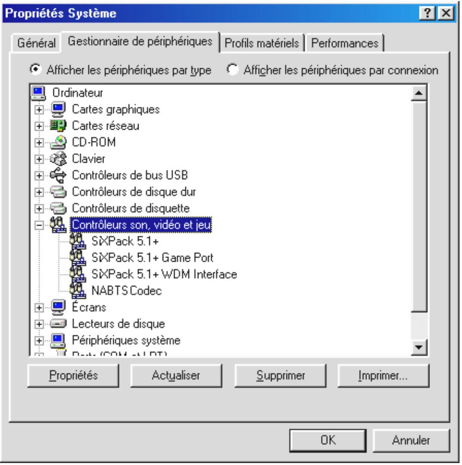 TERRATEC SIXPACK 5.1+ - Le pilote est installé - voilà de quoi il a l'air. - 1
