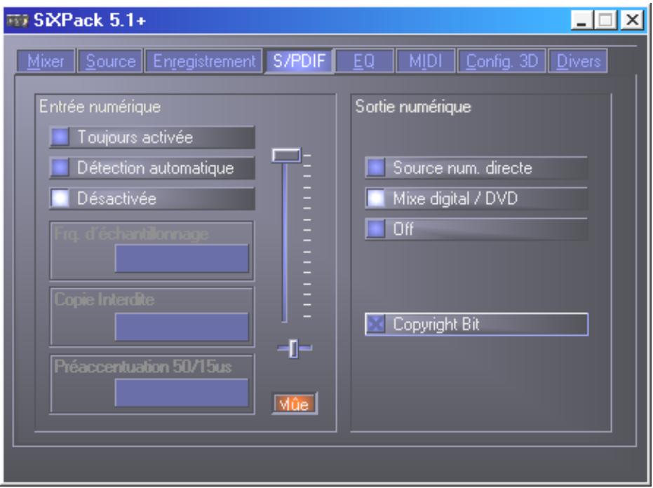 TERRATEC SIXPACK 5.1+ - La fenêtre numérique. - 1