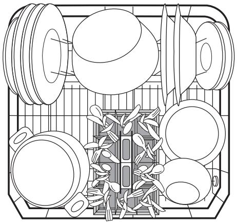 THERMA GSIB602-WE - Variante 1 : le support à assiettes à l'arrière du panier inférieur est extractible - 2