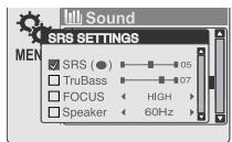 IRIVER IHP-120 - SRS Settings - 1