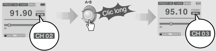 IRIVER IHP-120 - FONCTION MEMORY DELETE  (SUPPRESSION DES CANAUX ENREGISTRÉS) - 1