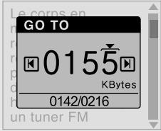 IRIVER IHP-120 - Pour aller à une position spécifique (Utile pour de grands fichiers.) - 2