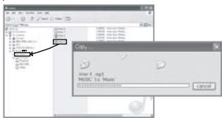 IRIVER B20 - Copier un fichier/dossier vers le produit - 1
