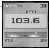 IRIVER H10 - Balayage des fréquences radio FM - Caractéristique PRESET - 2