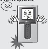 IRIVER H10 - De mauvais secteurs peuvent etre crees dans le lecteur de disque dur a cause d'impacts physiques. - 1