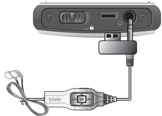 IRIVER H10 - Branchement des écouteurs/la télécommande - 2