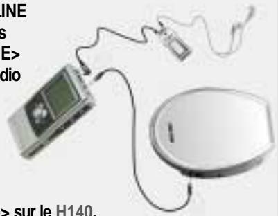 IRIVER H140 - Branchement du lecteur sur une SOURCE AUDIO externe - 1