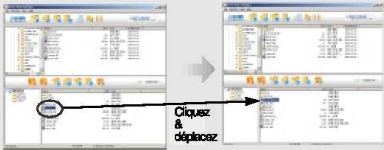 IRIVER IFP-300 - Clquez et deplacaz les dossiers ou fichiers a lendroit destré. - 1
