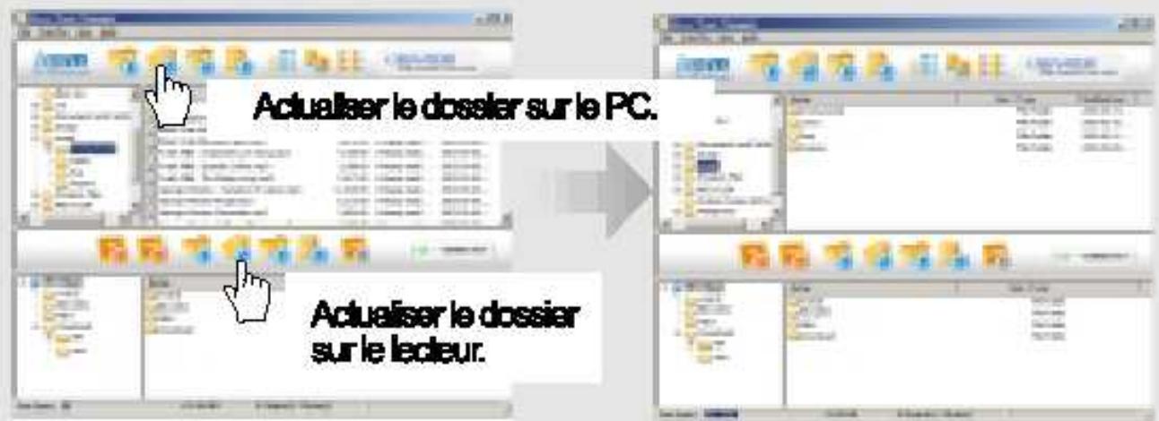 IRIVER IFP-300 - Clquez sur ficoe "Retresh" pour afficher le contenu du PC ou lecteur. - 1