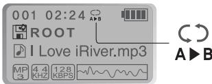 IRIVER IFP-700 - Répétition d'intervalle [A-B] - 4