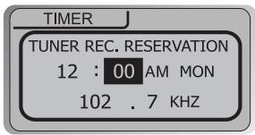 IRIVER IFP-800 - Régler le temps d'enregistrement et la station à enregistrer. - 1