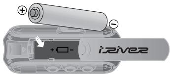 IRIVER IFP-800 - Insérer la pile. (AA 1.5v type x 1EA) - 1