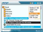 IRIVER PMP-100 - Utilisation de playlists - 5