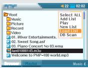 IRIVER PMP-100 - Utilisation de playlists - 8