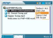 IRIVER PMP-100 - Utilisation de playlists - 4