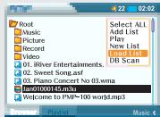 IRIVER PMP-100 - Retirer des fichiers des Playlists - 6