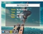 IRIVER PMP-100 - Lecture de l'information des fichiers photo - 2