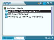 IRIVER PMP-100 - Utilisation de playlists - 2