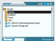 IRIVER PMP-100 - Recherche d'un Fichier/Dossier (Navigateur) - 8