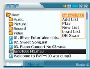 IRIVER PMP-100 - Utilisation de playlists - 6