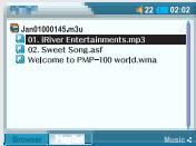 IRIVER PMP-100 - Utilisation de playlists - 3