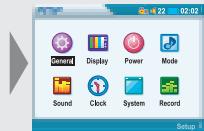 IRIVER PMP-100 - Fonctionnement du menu Setup - 6