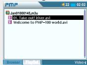 IRIVER PMP-100 - Lecture d'un fichier video - 1