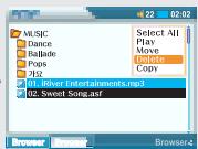 IRIVER PMP-100 - Suppression de dossiers/fichiers - 6