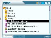 IRIVER PMP-100 - Lecture d'un fichier video - 6