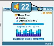 IRIVER PMP-100 - Régler le volume - 2