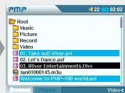 IRIVER PMP-100 - Lecture de fichiers video - 4