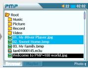 IRIVER PMP-100 - Lecture de fichiers photo - 3